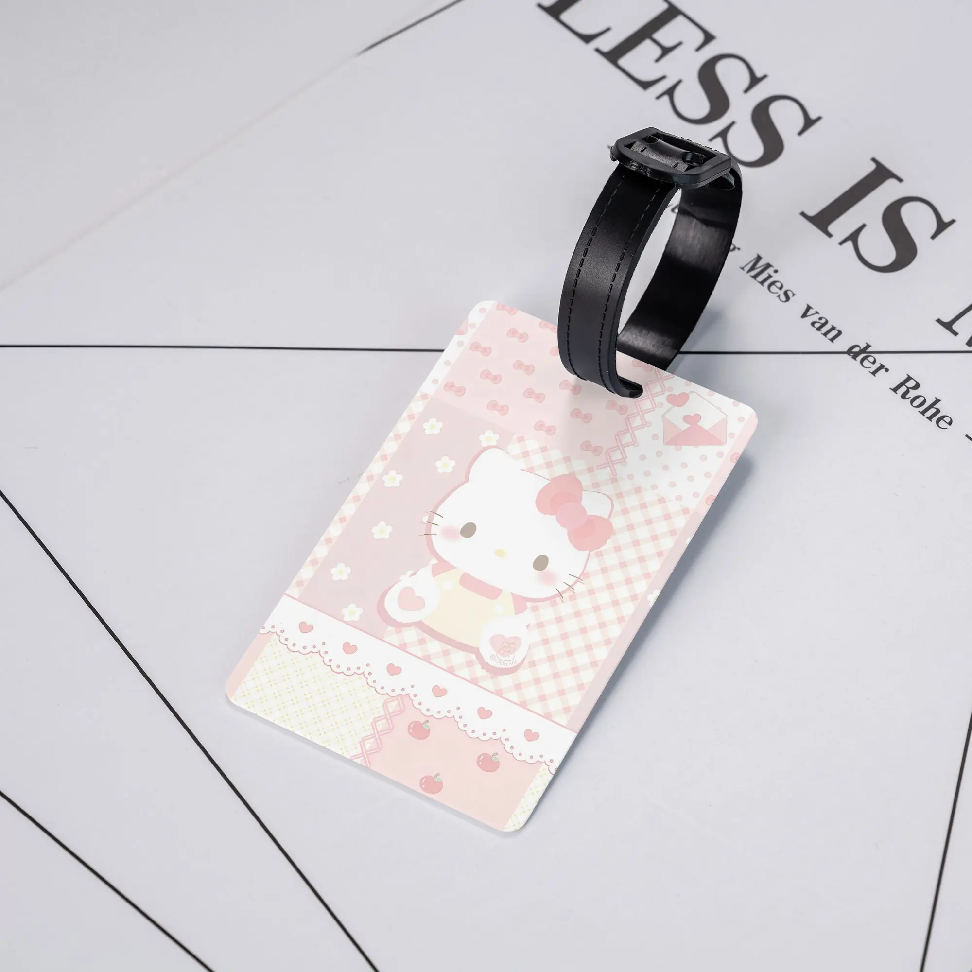 

Luggage Tags Hello Kitty Cat Cartoon Suitcase Silicon Label Name ID Address Luggage Bag Case Tags for Unisex Baggage Tags Gifts