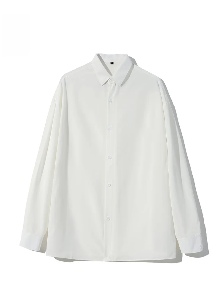 

Casual Long Sve Collared White irt Men's Spring New Loose Fit Versatile Couple's irt Jaet Japanese Sle Rampage Brand