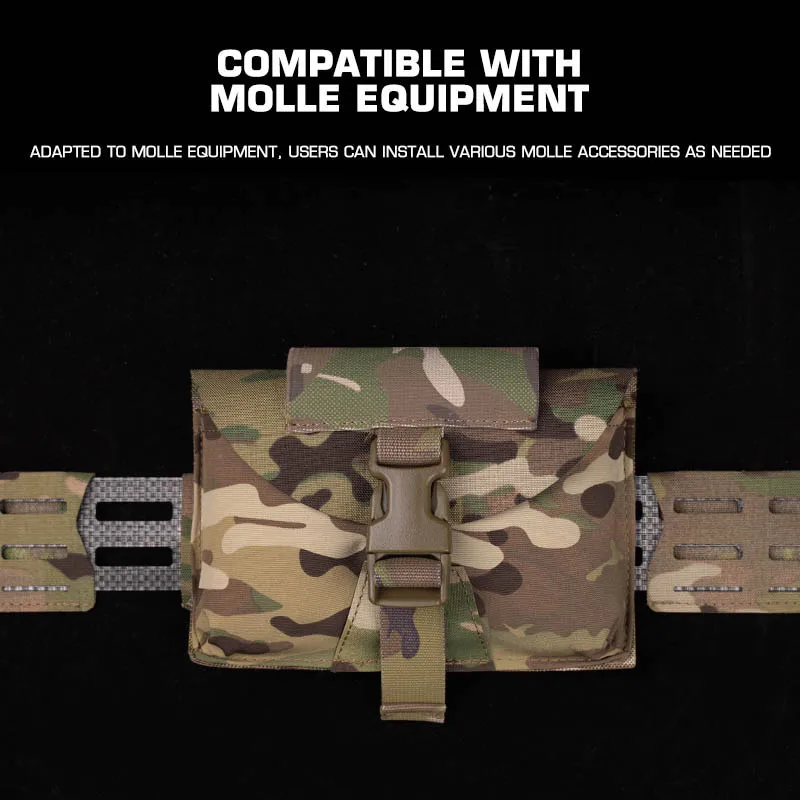 3Pcs Tactical Belt Molle Attachment Set Lightweight Modular Panel for Military Hunting Gear Belt Expansion Adapter