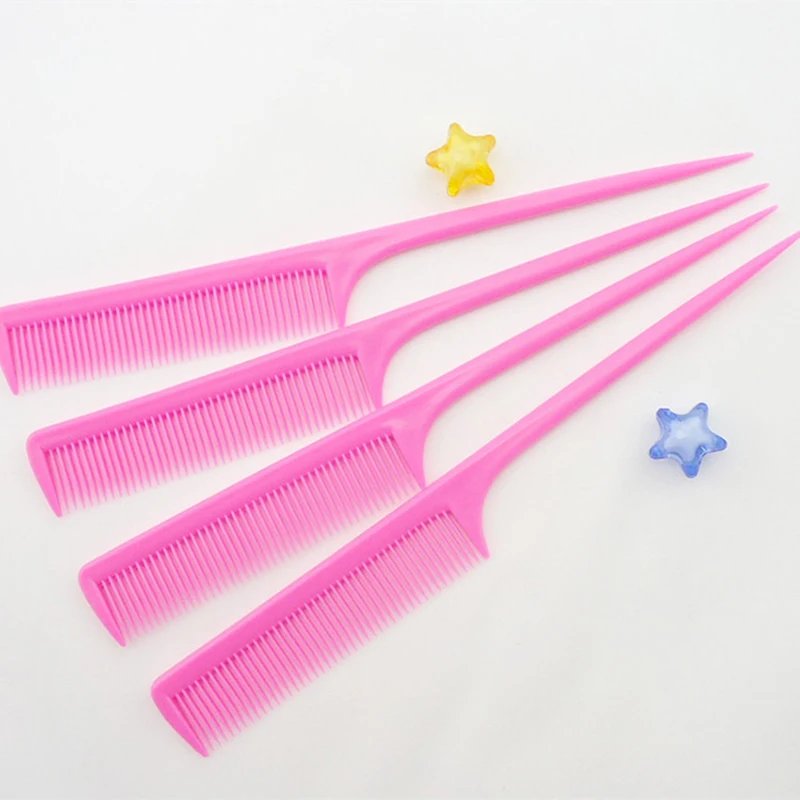 3ชิ้น/ล็อตเครื่องสำอางค์หางหวีผมหวีจัดแต่งทรงผมพลาสติกทนความร้อน Tail Comb สำหรับ Back Combing,ราก Teasing,เพิ่ม Volume