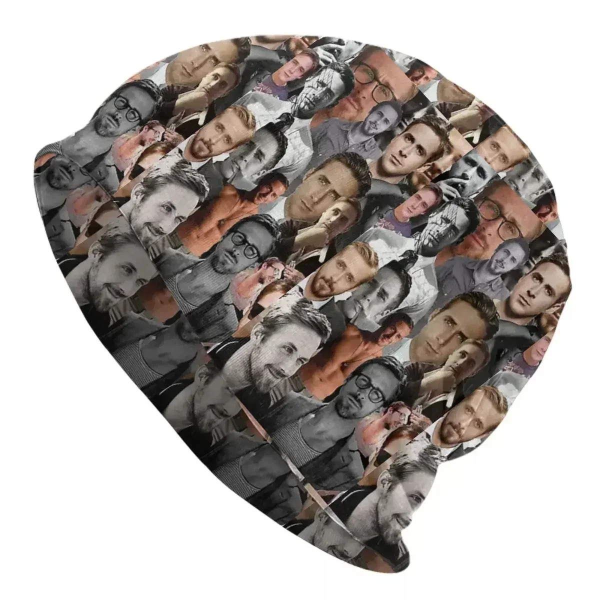 

Ryan Gosling Collage Skullies Beanies Hats Warm Autumn Winter Outdoor Cap Knitted Bonnet Caps for Unisex Adult
