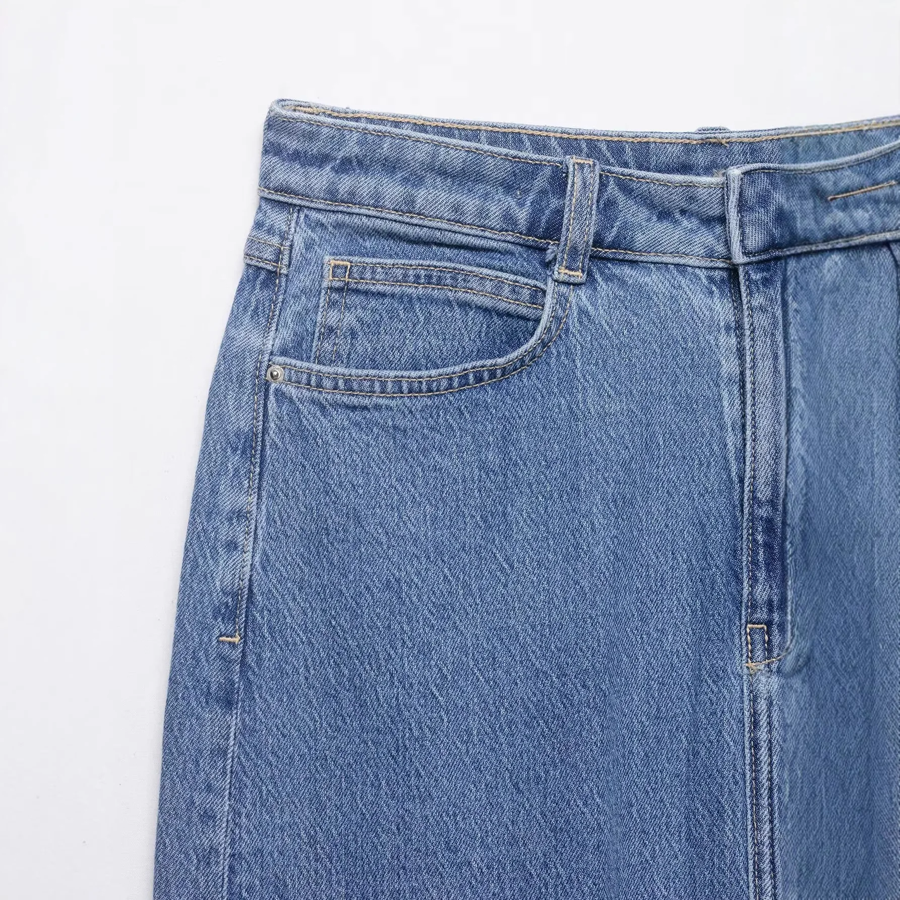 Withered 2026 Spring Fashion High Waist Slimming Denim Split Skirt Long Skirt For Women Skirt Woman Clothing Faldas Skirts