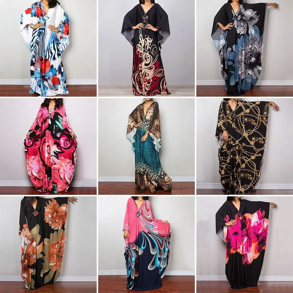 Maxi vestido largo de verano con protección solar, bata informal holgada para traje de baño, vestido para cubrir, traje de baño para vacaciones, pareos de Bikini para mujer