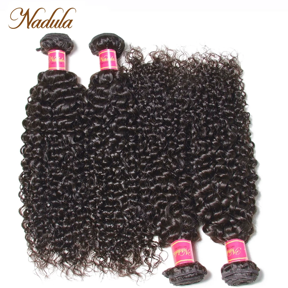 Nadula Hair 4pcs/Lot Brazilian Curly Hair Bundles 100% Human Hair Extensions 8-26INCH Remy Hair Weaves Virgin Human Hair Sale