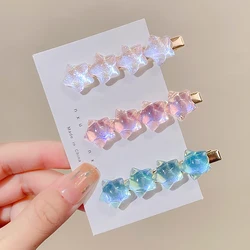 Women Girls Cute Colorful Star Shape Hairpins Sweet Hair Decoration Headband Side Hair Clips Barrettes Fashion Hair Accessories