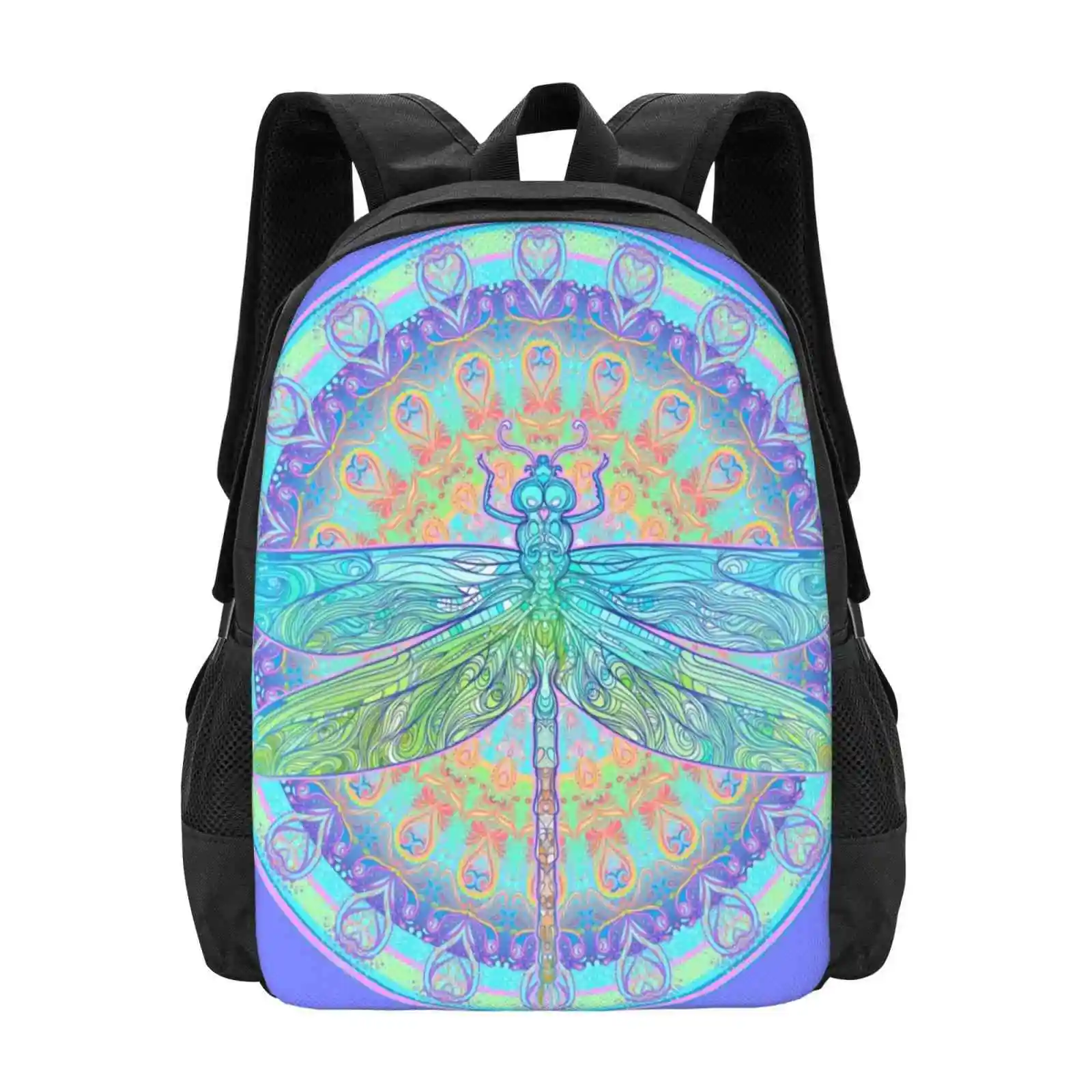 אמנות nouveau dragonfly מכירה חם תיק תיק גב אופנה תבנית חיה טרופית חיה טרופית בוהמה בהיר