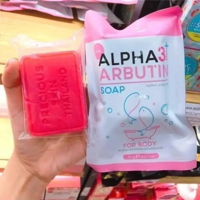 

Alpha Arbutin 3 Plus Collagen Soap Body Natural Brightening Smooth Cleansing Reduce Dark Spots Acne Scar Whitens Skin 80g