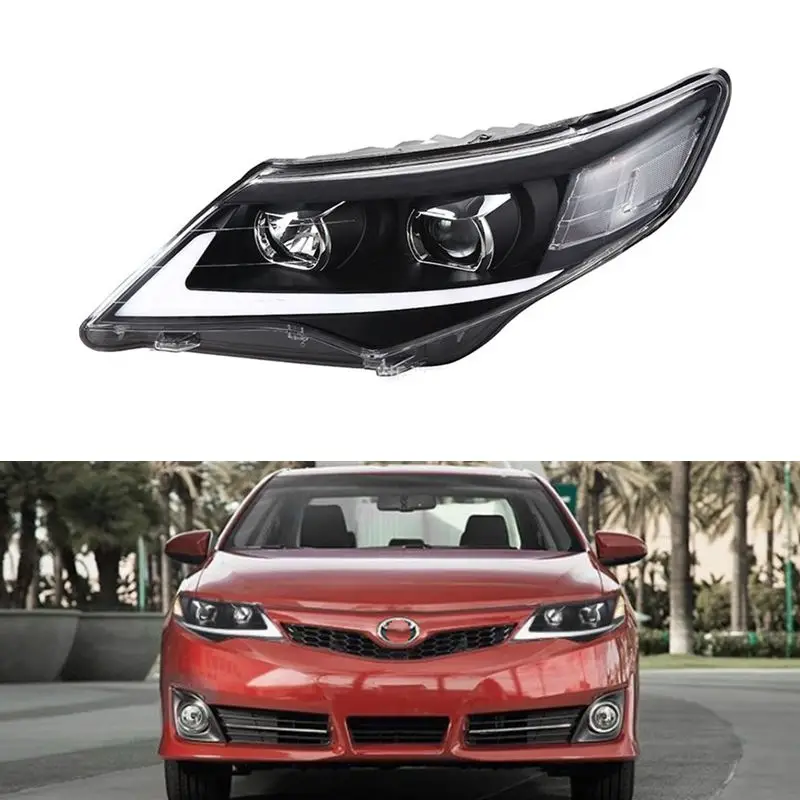 Car LED Head Lamp For Toyota Camry 2012-2014 Streamer Turn Signal Indicator DRL Daytime Running Light Headlight Assembly