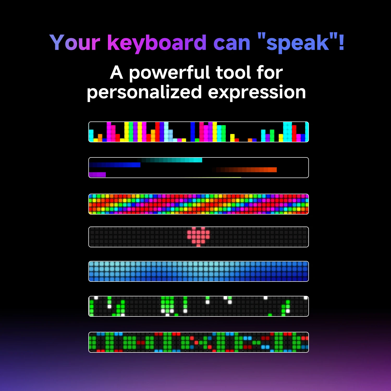 AJAZZ Pixel68 Wireless Keyboard 10000mAh Dual 8k polling rate RGB 260-led smart screen Full key anti-ghosting for Esports Gamers