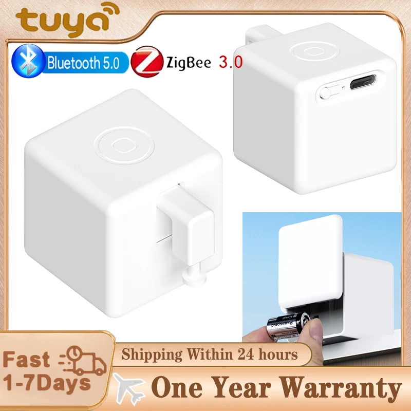 

Tuya Fingerbot ZigBee Bluetooth Tuya Finger Robot PLUS Кнопка-толкатель перезаряжаемый Новый палец-робот автоматическое голосовое управление