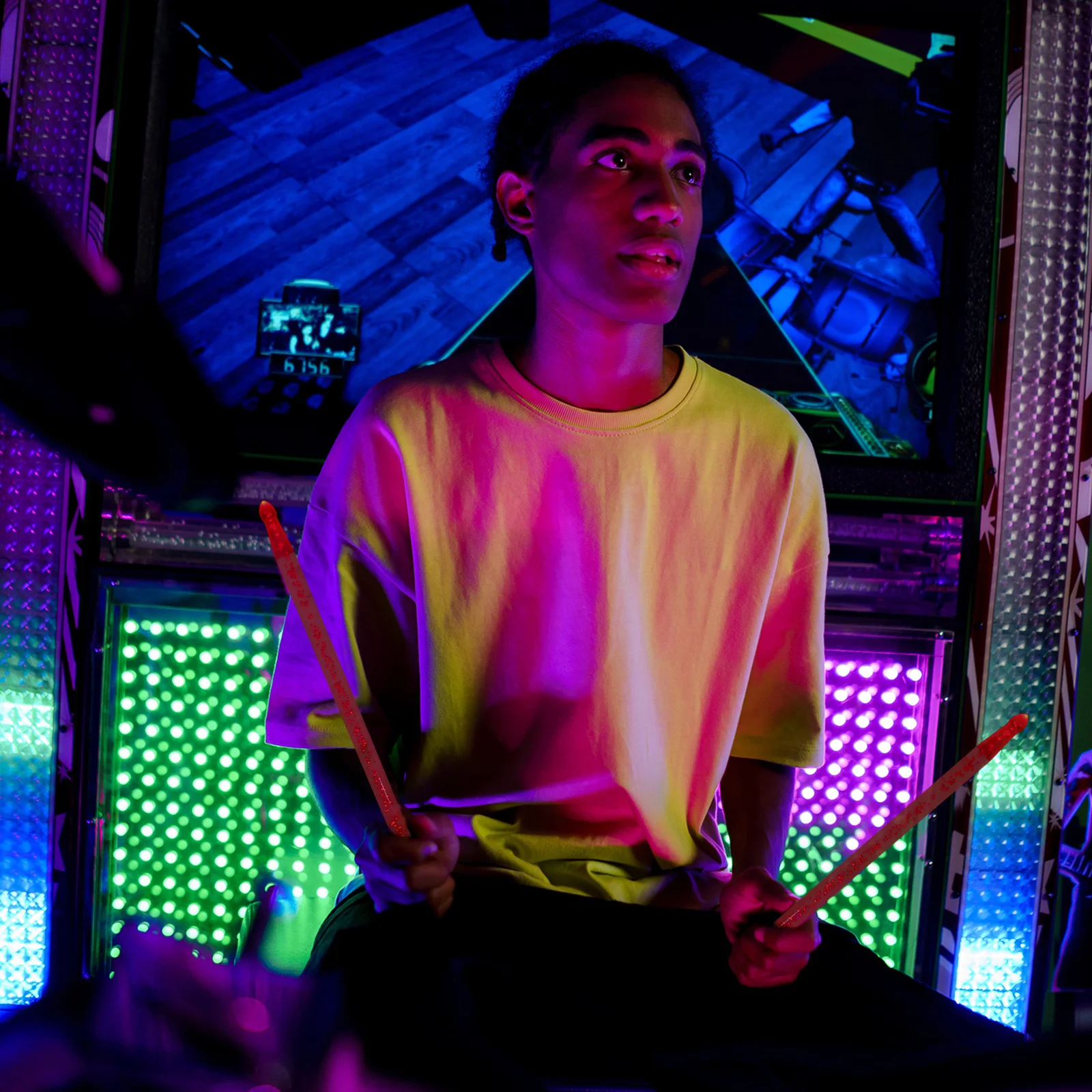 

1Set LED Light Acrylic 5a Drumsticks Glow Luminous Light Up Jazz Drum Stick for Professional Marching Bands Acrylic Drum Stick