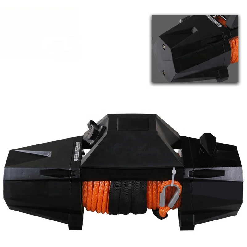 NEW design 12000lbs pulling off road electric 12v DC winch with synthetic rope