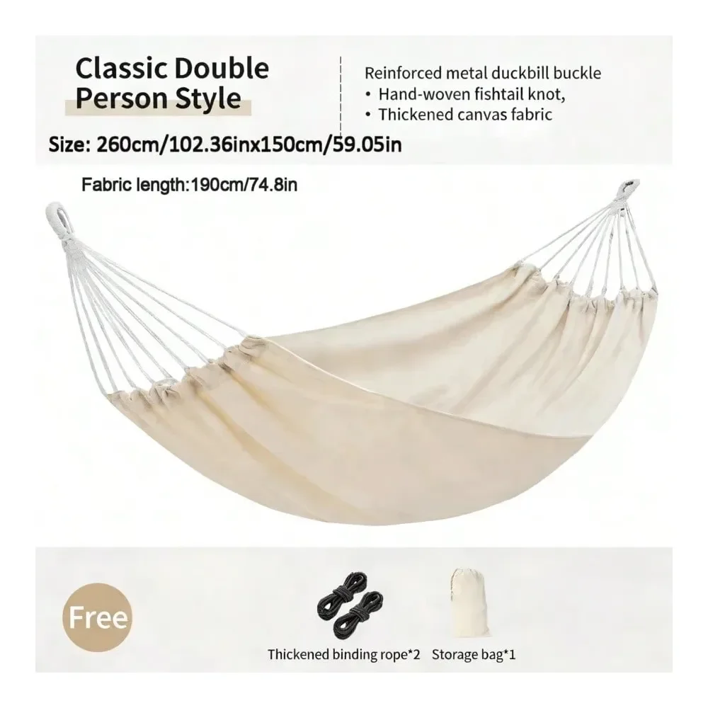 

Camping Hammock DualColor Nylon ial, Waterproof And Breathable, Lightweight And Easy To Store, Quick To Install, With A Lo