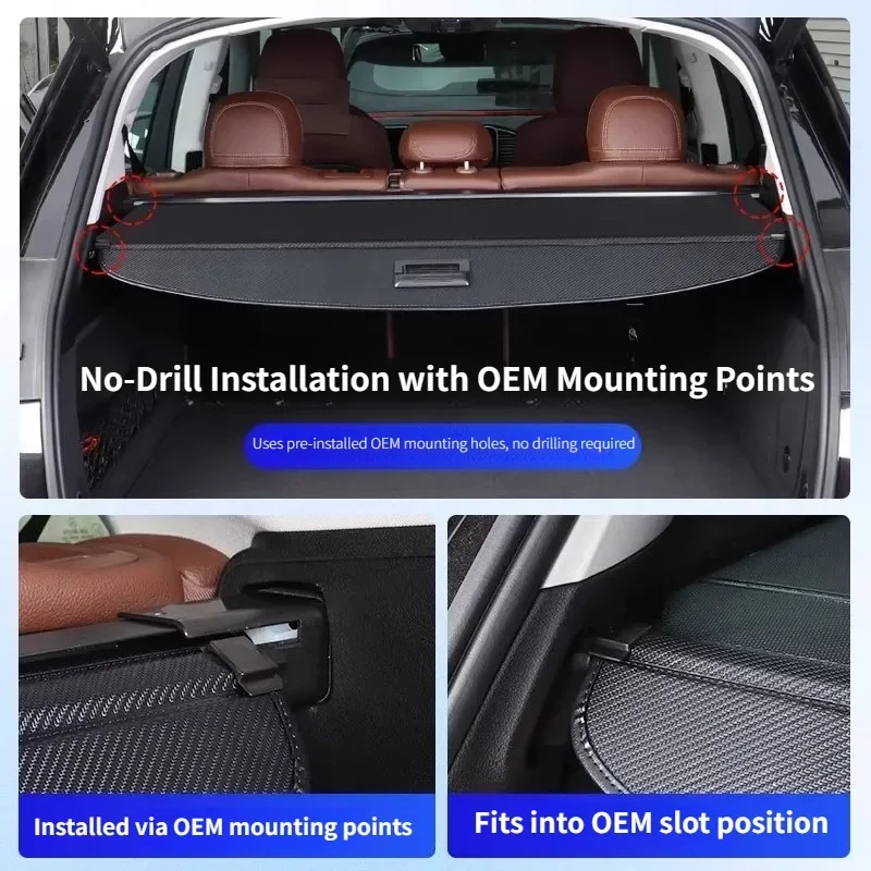 For Mercedes-Benz GLC260L & GLC Coupe Trunk Cargo Cover | Parcel Shelf Interior Accessories