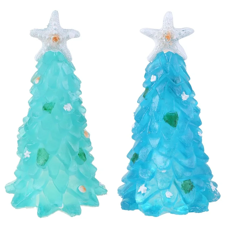 Jade Green Starfish Christmas Decor- Handmade Resin Tabletop Gift