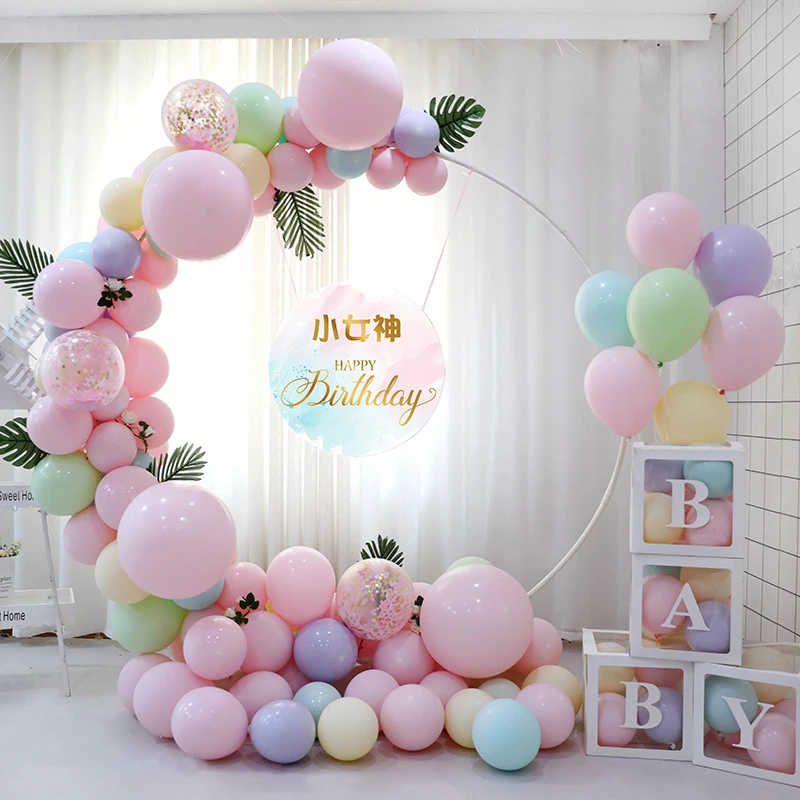 Metal Wedding Arche Circular Balloon Stand Party Decoration Backdrop Arch Birthday Party Balloon Arch Baby Shower Decoration