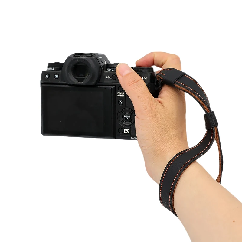 Genuine Real Leather Camera Hand Wrist Strap For Sony Fujifilm Fuji Samsung Panasonic Nikon Canon