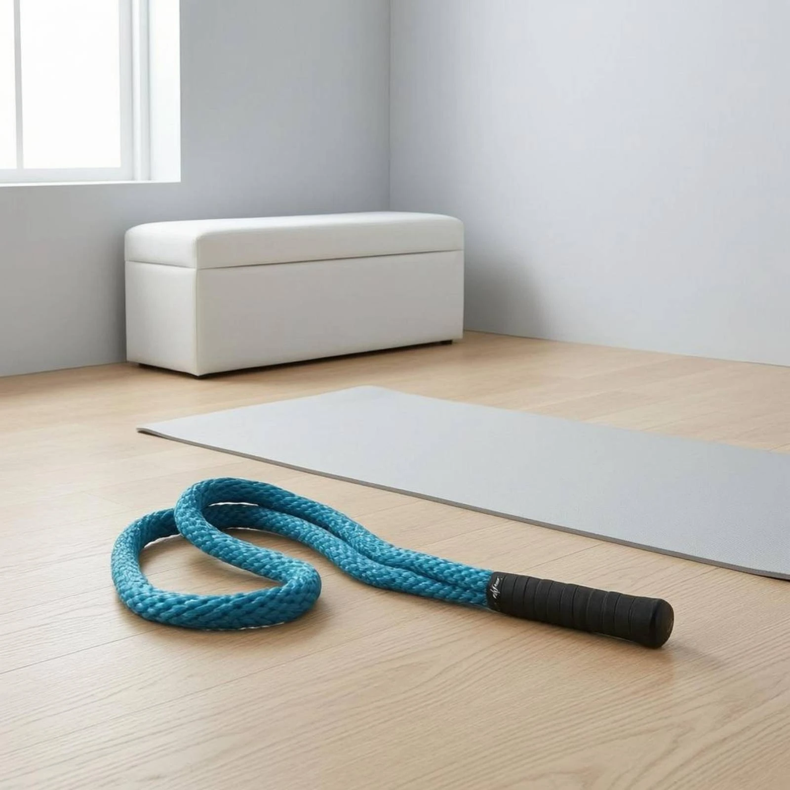 Golf Swing Training Rope Polyester Golf Tempo Rope Swing Training Aid Black Grip Loop Handle Instructor Blue