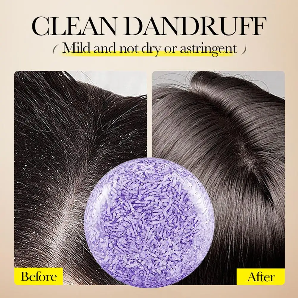 SADOER Lavender Hair Soap Solid Shampoo Oil Control Anti Dandruff Deep Cleansing Dry Damaged Hair Smooth Hair Shampoo Repair view 5