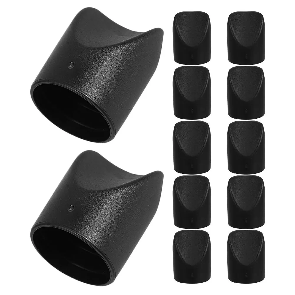 

12Pcs Folding Chair Leg Caps Black V Shape Heavy Duty Nylon 78 Inch Inner Diameter Replacement Plastic Stability Plugs Chair