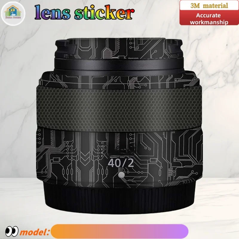 Z40F2 para Nikon Z40mm F2 pegatina de lente de cámara, piel DIY, película protectora resistente al desgaste de sastrería de precisión