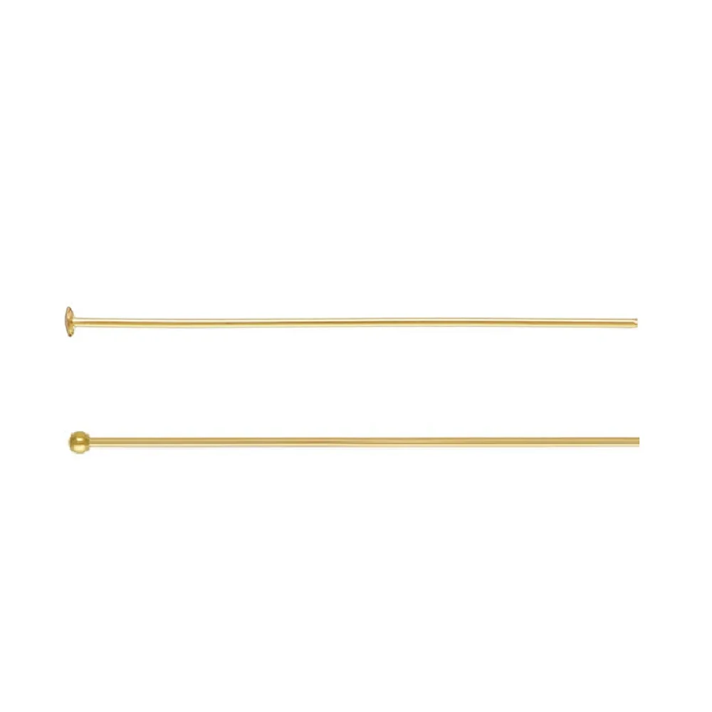 30pcs 14K Gold Filled Headpins Ball Head Pins Length 12.7mm 19mm 25.4mm 38.1mm 50.8mm