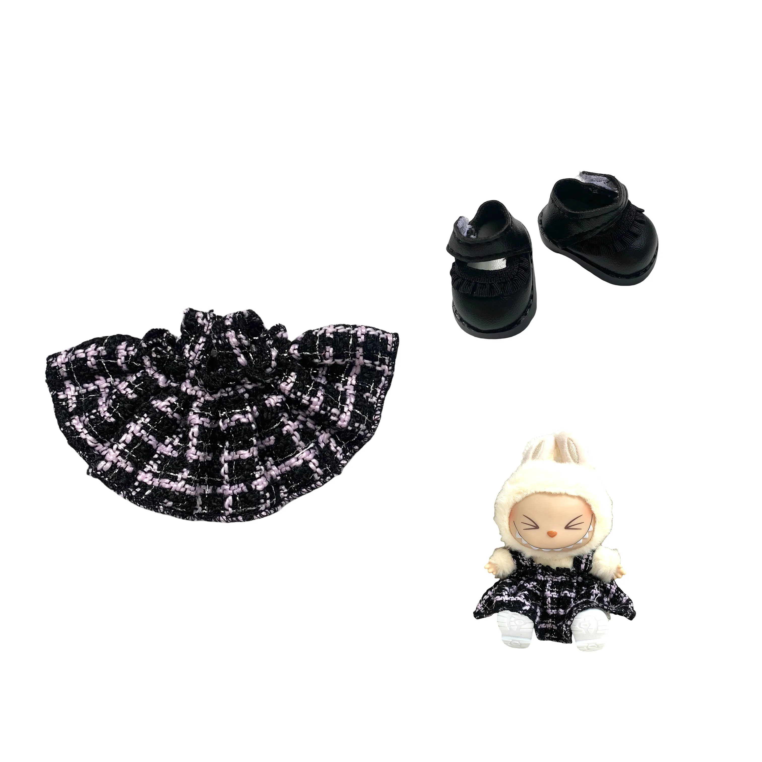 Кукольная одежда, аксессуары, одежда Labubu, дизайнерское платье, комплект для 17 см Labubu V2 V1, сделай сам, мини-куклы, одежда, подарок для девочки