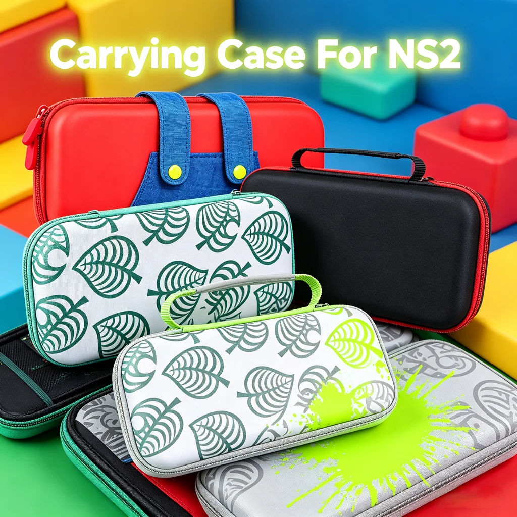 

Switch 2 Hard Shell Carrying Case, Cute NS2 Travel Bag with 12 Game Card Slots, Protective Storage for Kids and Gamers