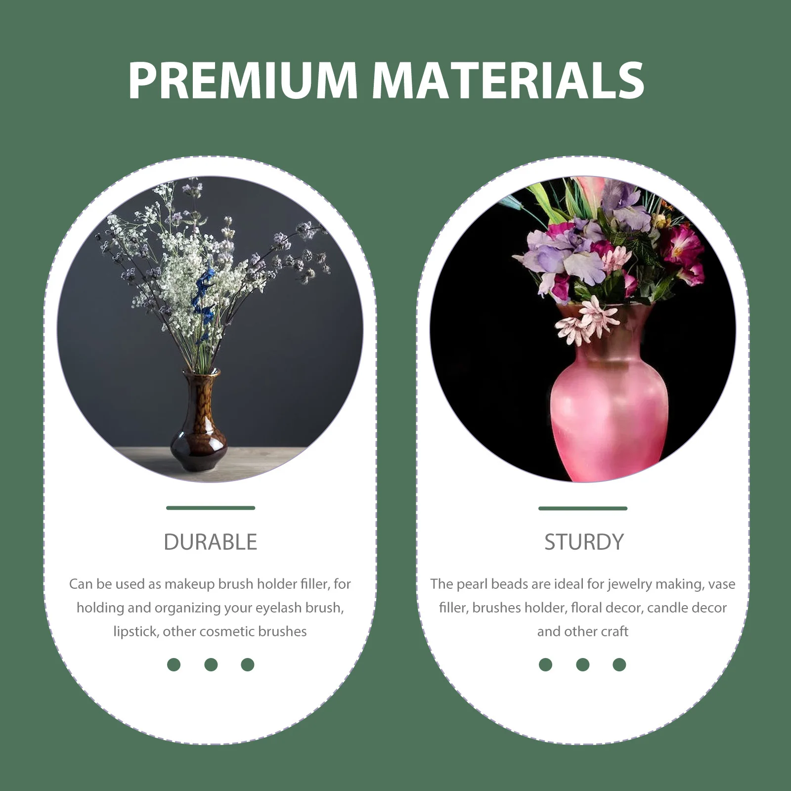 

1Set Artificial No Hole Pearl Beads Large Size Vase Filler for Wedding Party Home Decor DIY Craft Supplies Artificial Pearls