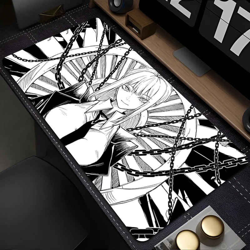 

Mousepad Laptop Mouse Pad Office PC Accessories Keyboard Pad Rubber Cup Mat Soft Mouse Mat C-chainsaw Man Makima Large Desk Mat