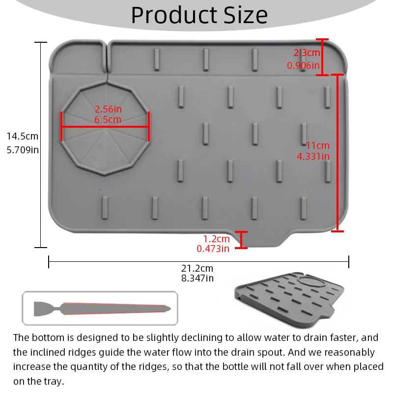 BOLTIFY Silicone Faucet Splash-proof Drain Tray Washable Faucet Absorbent Mat Faucet Wraparound Bathroom Accessories