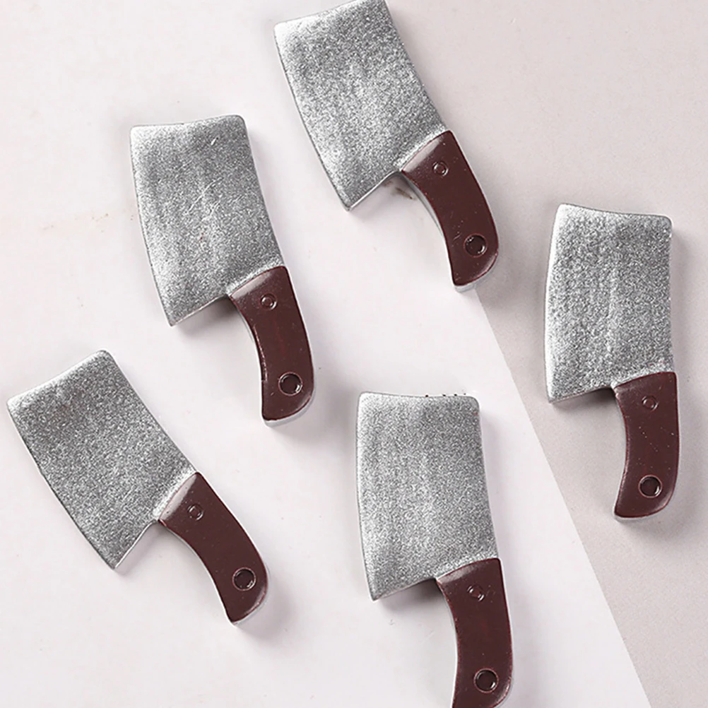 

5 Pcs Simulation Kitchen Knife Girls Toys Miniature Tools for Dollhouse Model Building Supplies Resin Utensils