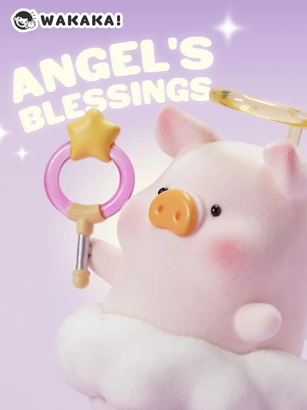 Original Cartoon Doll Canned Pig Lulu Angel Lucky Pig Hanging Card Cute Trendy Play Handmade Model Ornament Gift For Kids Pendan