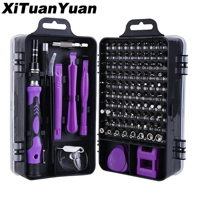 115 in 1 Screwdriver Set Mini Precision Screwdriver Multi-Functional Computer PC Mobile Phone Device Repair Hand Home Tools Kit