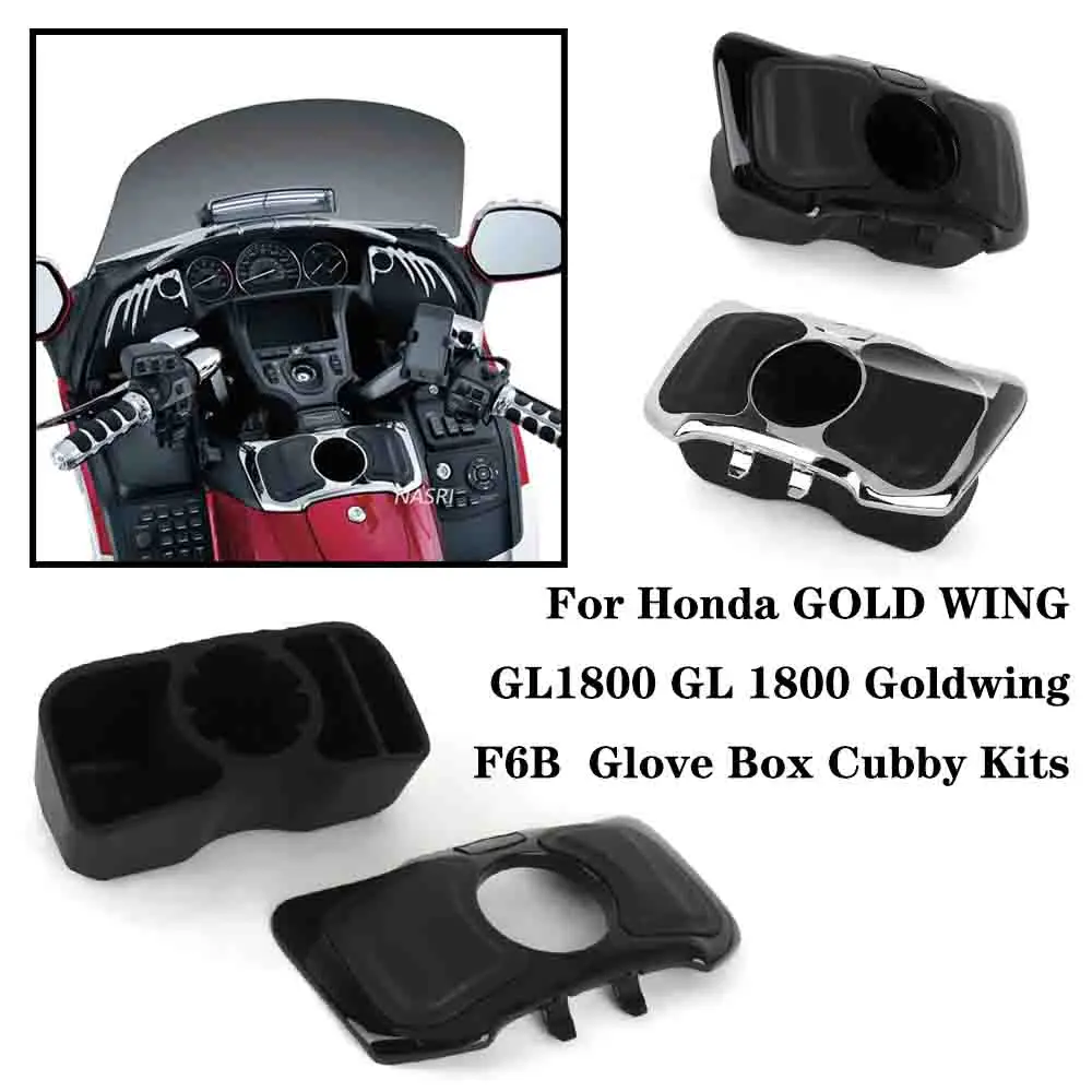 Motorcycle Accessories Glove Box Cubby Kits Chrome Black 2012-2017 2016 New For Honda GOLD WING GL1800 GL 1800 Goldwing F6B