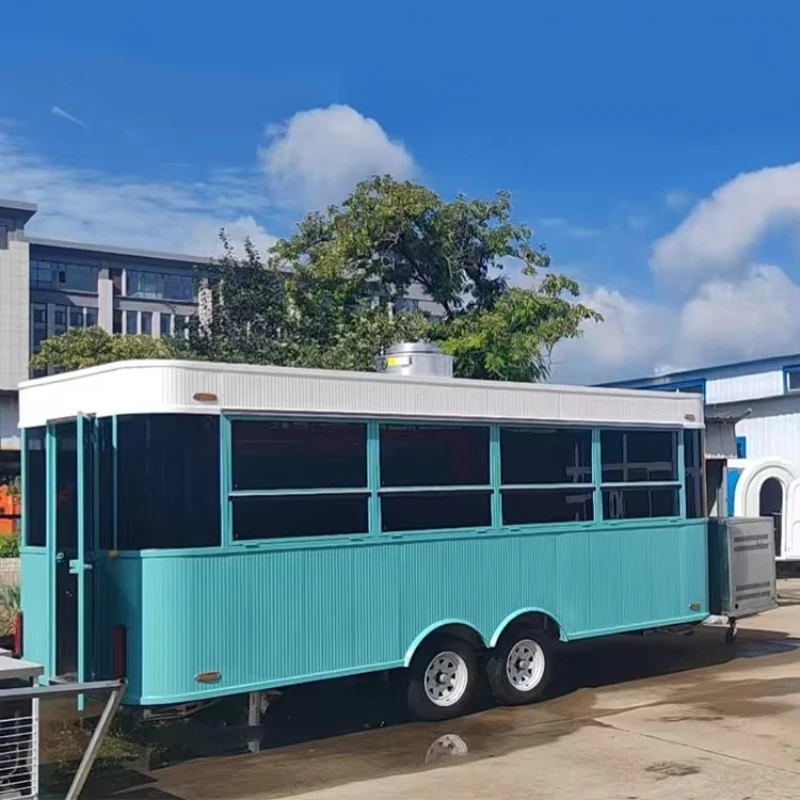 Street Food Trailer With Full Kitchen Outdoor Food Truck Pizza Party Trailer Fast Food Cart for Sale Customized