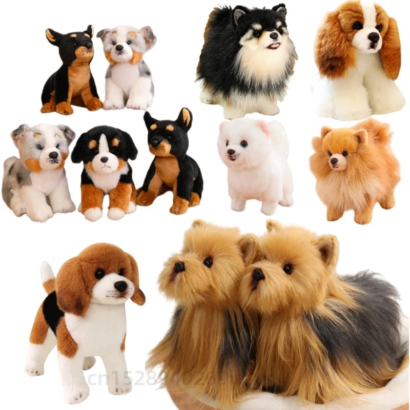Cães de Pelúcia de Alta Qualidade: Husky, Pomeranian, Doberman, Wolfhound, Chihuahua - Presentes de Aniversário para Meninos