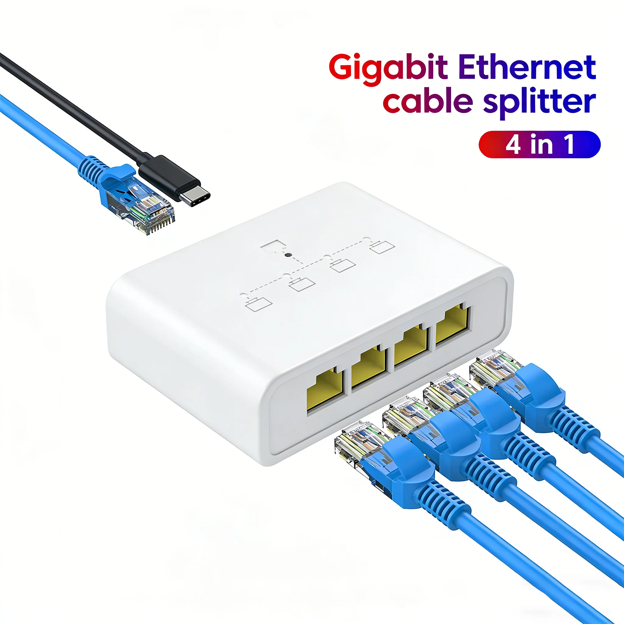 

KEBIDUMEI 5-портовый гигабитный сетевой коммутатор, расширитель сети Ethernet, высокопроизводительный разветвитель RJ45