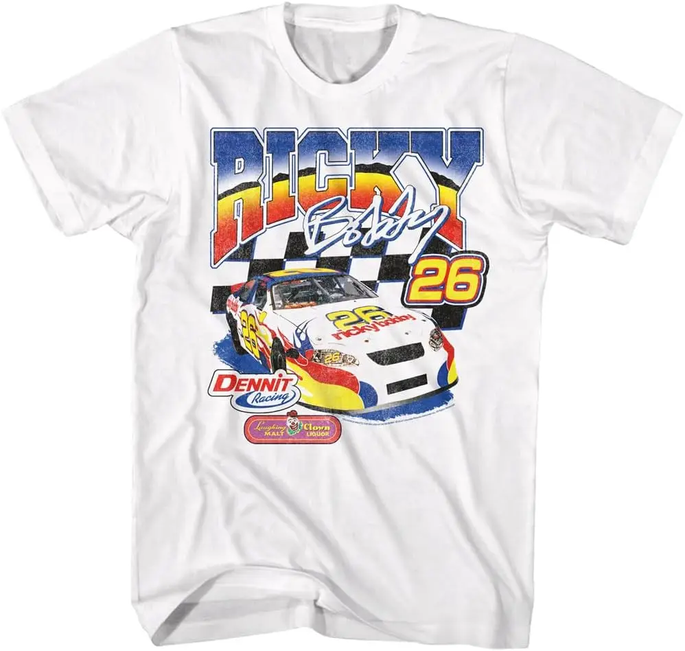 Talladega Nights T Shirt For Men & Women Sponsored White Graphic Crew Neck Short Sleeve Tee - Comedy Movie Funny Tshirts 100% Cotton Trendy Y2K Short-Sleeve Tee – Soft, Quick-Drying,  Wrinkle Resistant Light Cotton Graphic Tshirt Soft Stretchy Casual