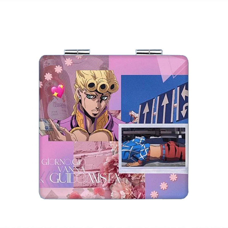 Miroir de maquillage pliant double face JoJo's Ives Arre Adventure, 7x6cm, format mini, portatif, grossissant, carré