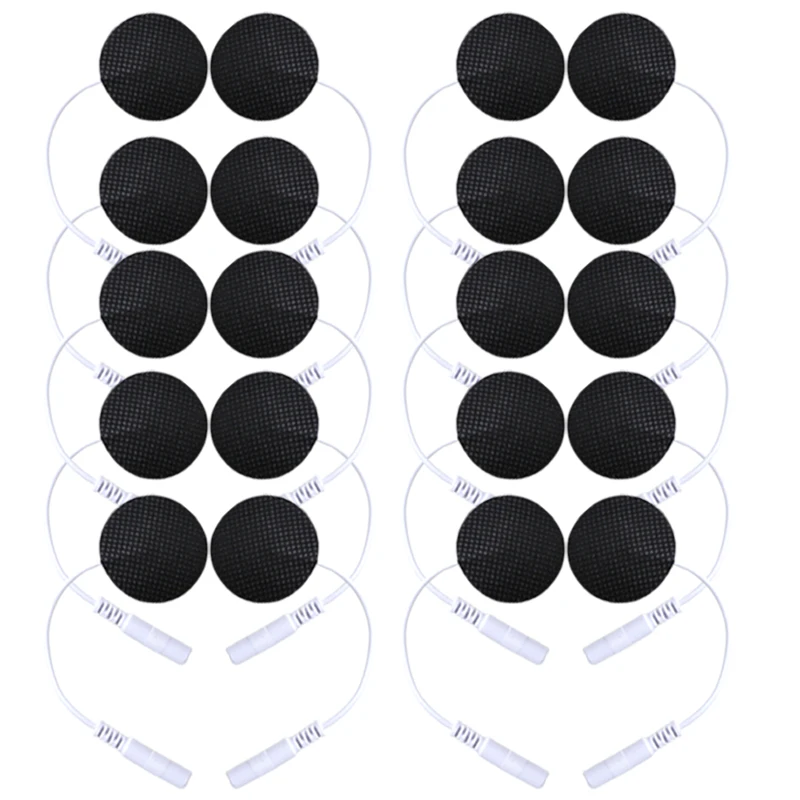 

50-100pcs 32mm black Non-woven Fabric Self Adhesive Replacement Pads Muscle Stimulator Electrode Pads for Tens Digital Therapy