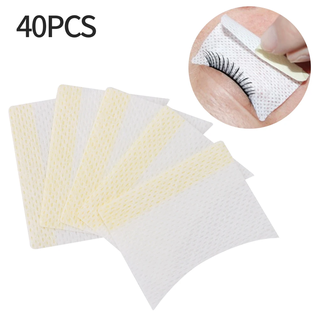 40Pcs Cotton Eyelashes Patch Sticker per la rimozione degli strumenti per il trucco delle ciglia forniture per l'estensione del sollevamento delle ciglia Patch per cuscinetti per gli occhi in tessuto Non tessuto