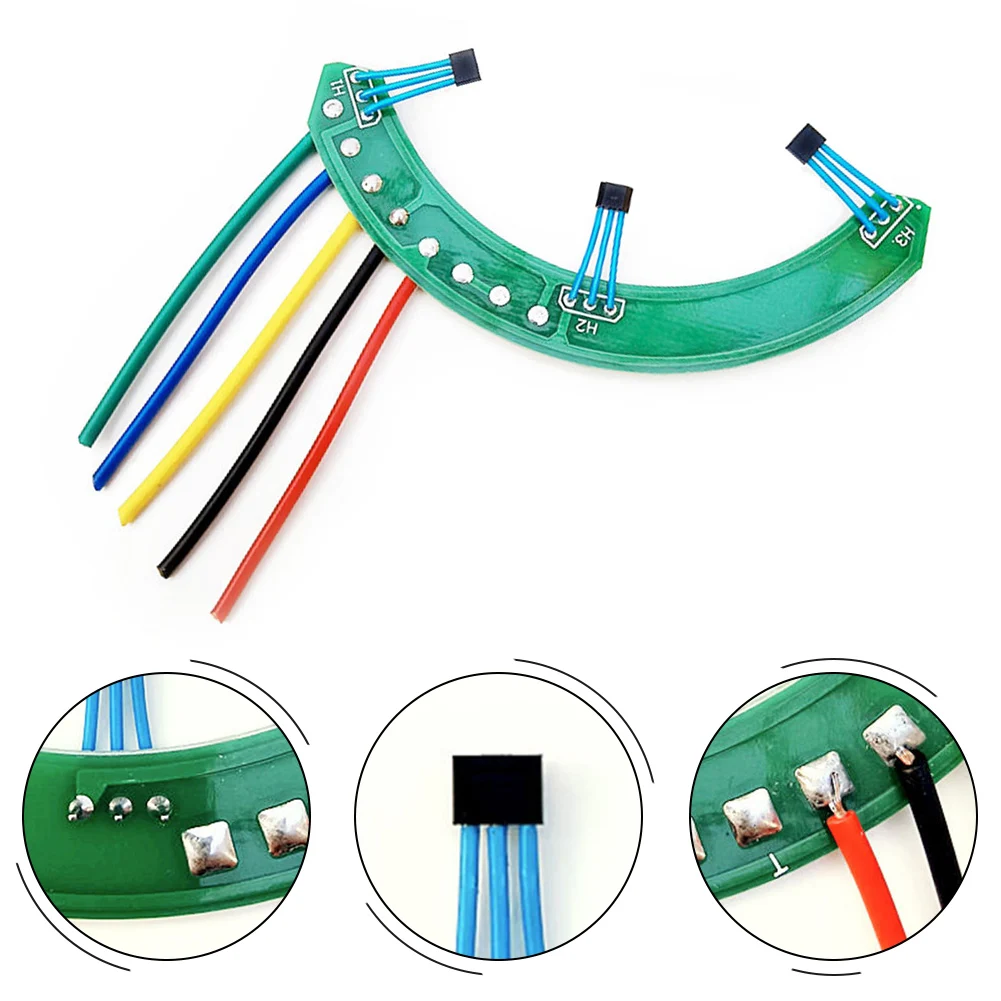 Electric Bicycle Hall Sensor 60° PCB Cable 7.7CM Hall Components For Differential Vector Regular Wave Motor Parts