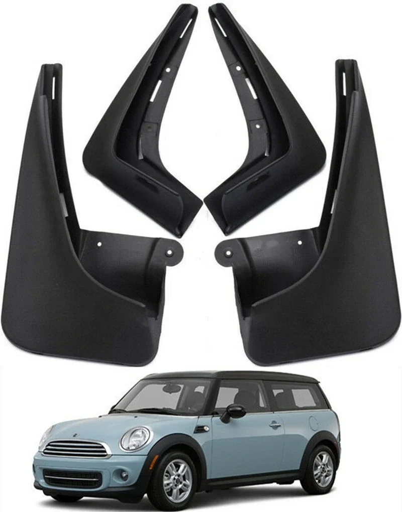 

Car Decoration Front & Rear Splash Guards Mud Flaps fit for 07-14 Mini Cooper Clubman R55 Fender 4pcs/set