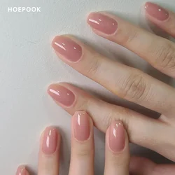 24 Uds uñas postizas cortas de Color sólido diseño de uñas postizas francés rosa claro cobertura total uñas artificiales impermeables