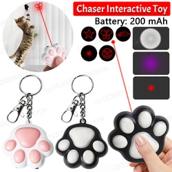 LED Cute Laser Transform Pattern Pet Cat Toys USB Rechargeable Toy Interactive Bright Animation Pointer Light Pen Training Toys