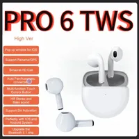 For Lenovo TWS Air Pro6 Earphone Bluetooth Headphones With Mic Pro 6 Earbuds For Xiaomi Samsung Wireless Bluetooth Headset