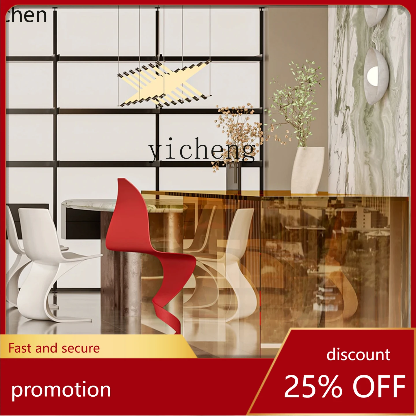 

HXL fiberglass leisure chair metal ink stool special-shaped single seat light luxury home decoration accessories