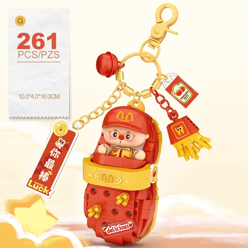 LOZ Building Blocks Keychain Home Decor Clogs Pendant Model Assembly Toy Educational Toy for Boys and Girls Birthday Gift