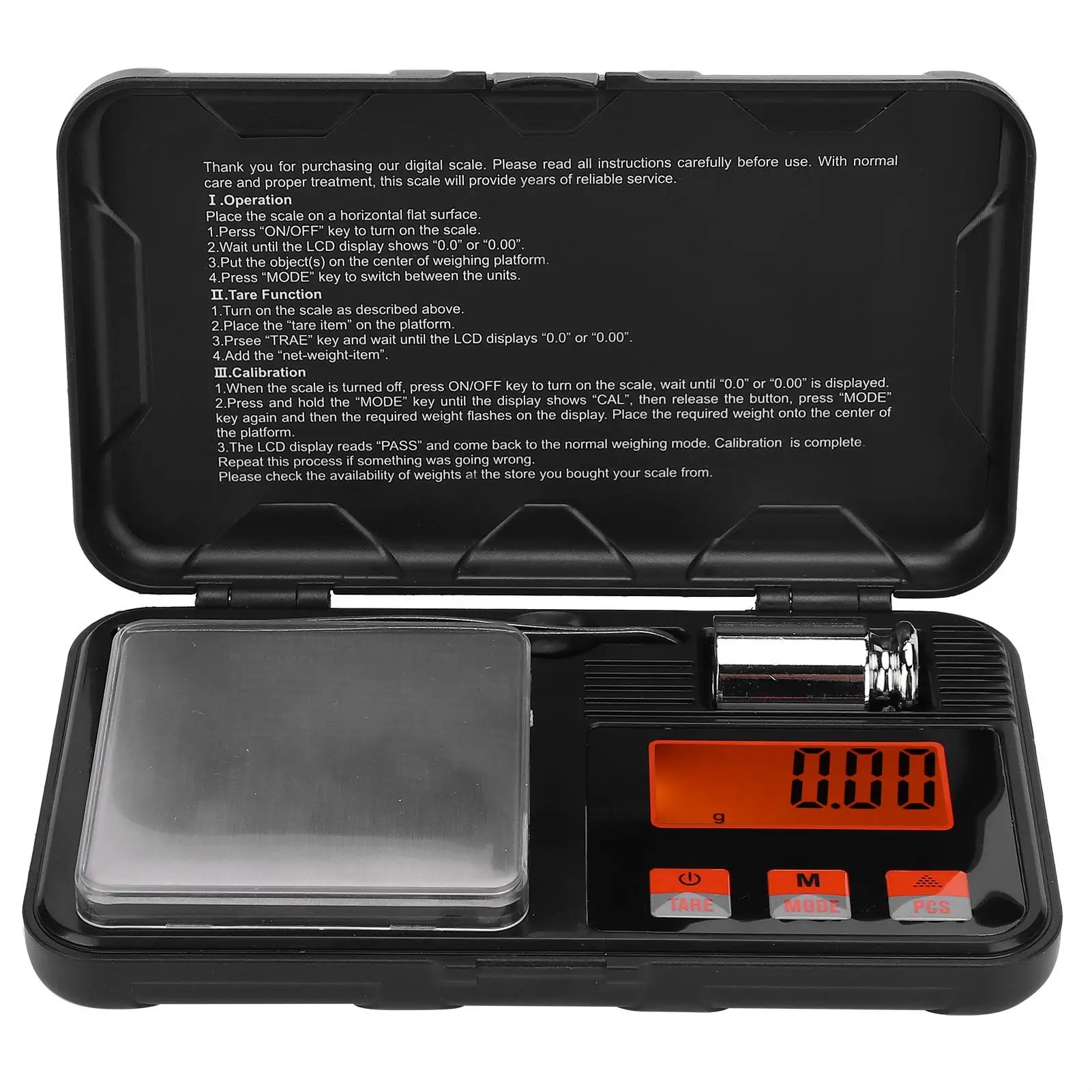 High Precision Mini Jewelry Scale - Portable Pocket Tool for gold , Spices, Coins & More